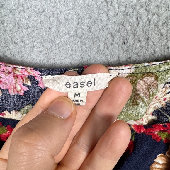 Anthropologie‎ Dress Womens M Blue Floral Midi Boho Sleeveless Ruffle Sundress - Picture 7 of 13